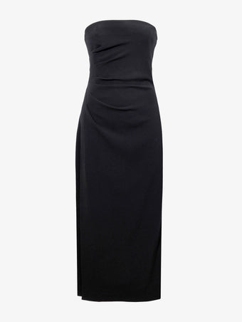 Shira Strapless Dress In Matte Double Crepe