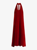 Flat image of Ember Dress in Light Matte Viscose Crepe in red