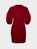 Flat image of Goldie Dress in Matte Viscose Crepe in red