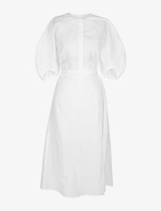 Proenza Schouler Still Life image of Alicia Dress in Crinkled Cotton Gabardine in WHITE