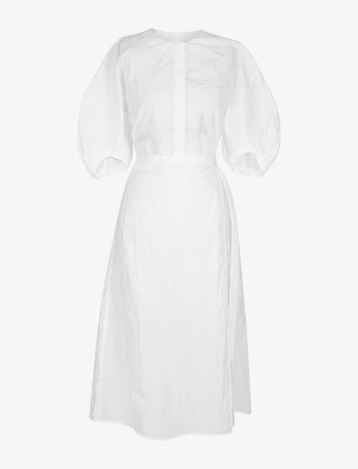 Proenza Schouler Still Life image of Alicia Dress in Crinkled Cotton Gabardine in WHITE