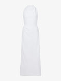 Flat image of Selena Twist Back Dress in Matte Viscose Crepe in white