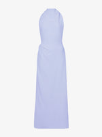 Flat image of Selena Twist Back Dress in Matte Viscose Crepe in wisteria