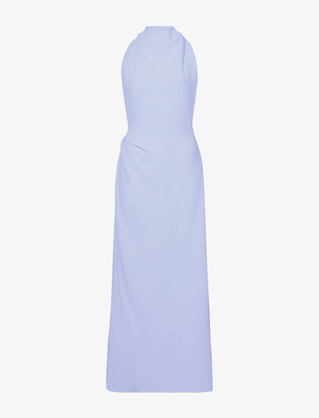 Selena Twist Back Dress in Matte Viscose Crepe Wisteria