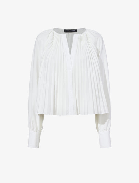 Proenza Schouler Monica Top in Compact Poplin - White