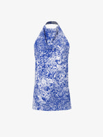 Still Life image of Theda Top In Printed Viscose Crepe in COBALT MULTI