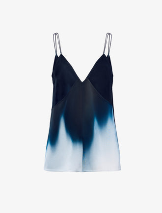 Still Life image of Sabine Top in Printed Viscose Gaberdine in MIDNIGHT MULTI