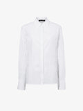 Still Life image of Allen Shirt in Crinkled Cotton Gabardine in WHITE