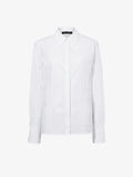 Still Life image of Allen Shirt in Crinkled Cotton Gabardine in WHITE