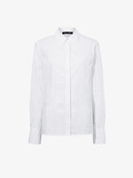 Still Life image of Allen Shirt in Crinkled Cotton Gabardine in WHITE