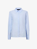 Still Life image of Allen Shirt in Crinkled Cotton Gabardine in SKY BLUE
