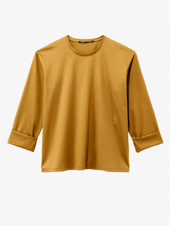 Still Life image of Olson T-Shirt in Eco Cotton Jersey in CIDER
