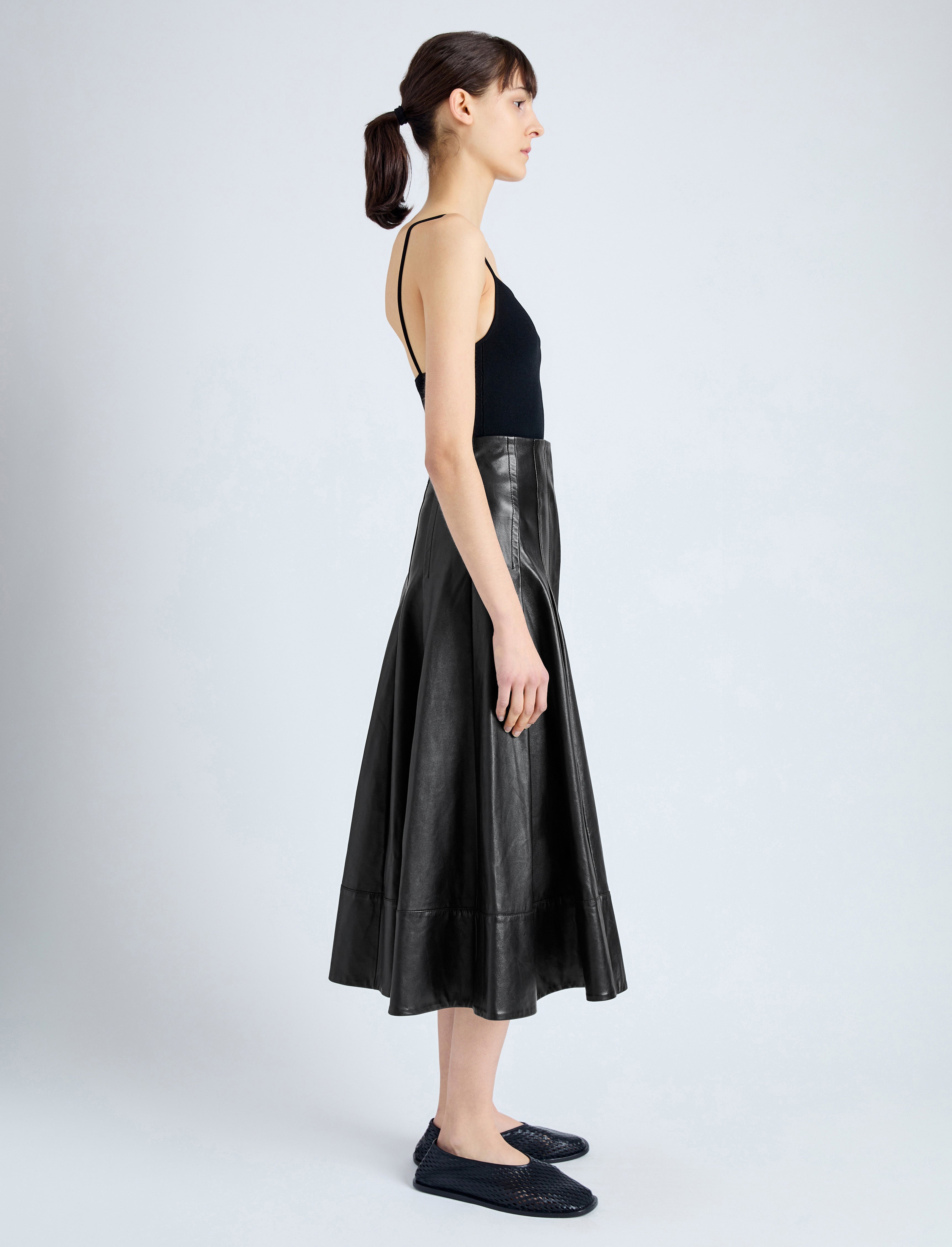 ワンピース PROENZA SCHOULER Women Mid Skirts R2423026 BY289 001 Black Proenza Schouler Skyler Dress in Wool Twill Suiting - Black