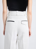 Detail image of model wearing Dana Pant In Cotton Viscose in ECRU