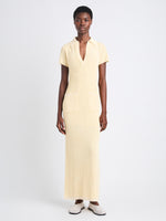 Front image of model wearing Auden Dress In Textured Knit in YELLOW
