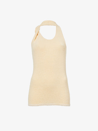Flat image of Stevie Top In Textured Knit in YELLOW
