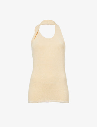 Flat image of Stevie Top In Textured Knit in YELLOW