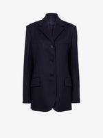 Proenza Schouler Still Life image of Archer Jacket in Wool Twill Suiting in BLACK