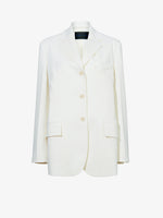 Proenza Schouler Still Life image of Archer Jacket in Wool Twill Suiting in WAX