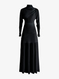 Proenza Schouler Still Life image of Paula Dress in Sheer Crepe Jersey in BLACK