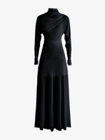 Proenza Schouler Still Life image of Paula Dress in Sheer Crepe Jersey in BLACK