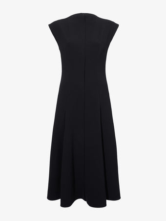 Proenza Schouler flat image of Chantal Dress in Matte Viscose Crepe in BLACK