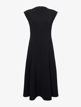 Proenza Schouler flat image of Chantal Dress in Matte Viscose Crepe in BLACK