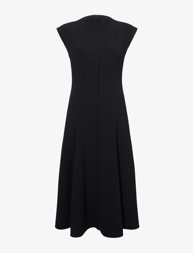 Proenza Schouler flat image of Chantal Dress in Matte Viscose Crepe in BLACK