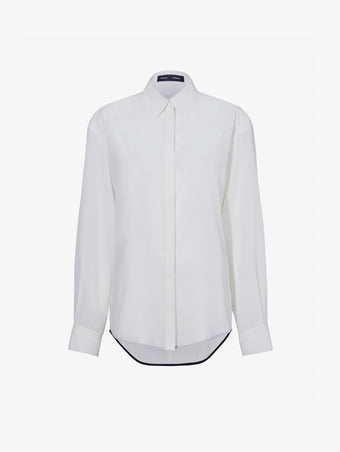 Proenza Schouler Still Life image of Demi Blouse in Stretch Silk Viscose in BONE