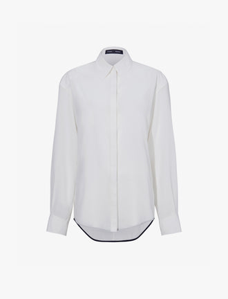 Proenza Schouler Still Life image of Demi Blouse in Stretch Silk Viscose in BONE