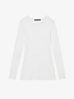Proenza Schouler Still Life image of Kaiya Top in Sheer Slub Jersey in BONE