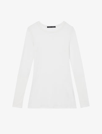 Proenza Schouler Still Life image of Kaiya Top in Sheer Slub Jersey in BONE