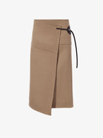 Proenza Schouler Still Life image of Aida Skirt in Brushed Melange Wool in CAMEL MELANGE