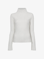 Proenza Schouler Still Life image of Haven Sweater in Midweight Cashmere Rib in BONE