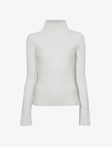 Proenza Schouler Still Life image of Haven Sweater in Midweight Cashmere Rib in BONE