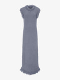 Flat image of Toni Dress in Textured Knit in ash grey