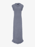 Flat image of Toni Dress in Textured Knit in ash grey