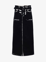 Proenza Schouler flat image of Calder Skirt in BLACK MULTI