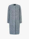 Proenza Schouler flat image of Albers Coat in Textured Double Face Wool in DARK GREY MULTI