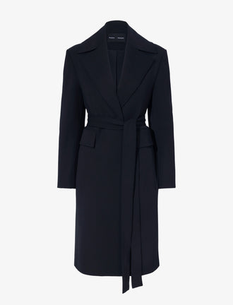 Proenza Schouler Still Life image of Thea Coat in Wool Gabardine Suiting in BLACK