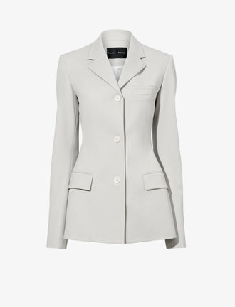 Proenza Schouler Still Life image of Lark Blazer in Wool Gabardine Suiting in TAUPE