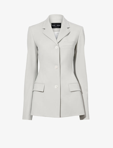 Proenza Schouler Still Life image of Lark Blazer in Wool Gabardine Suiting in TAUPE