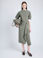 Proenza Schouler front image of Maisie Dress in Matte Viscose Crepe in WOOD