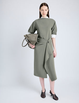 Proenza Schouler front image of Maisie Dress in Matte Viscose Crepe in WOOD