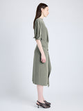 Proenza Schouler side image of Maisie Dress in Matte Viscose Crepe in WOOD