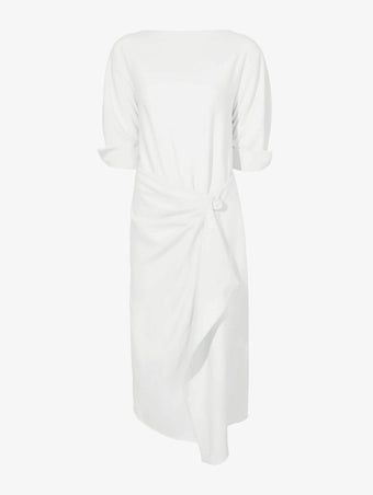 Proenza Schouler Still Life image of Maisie Dress in Matte Viscose Crepe in IVORY