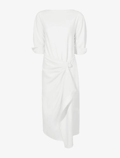 Proenza Schouler Still Life image of Maisie Dress in Matte Viscose Crepe in IVORY