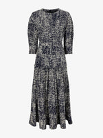 Proenza Schouler Still Life image of Harlow Dress in Printed Viscose Crepe in BLACK MULTI