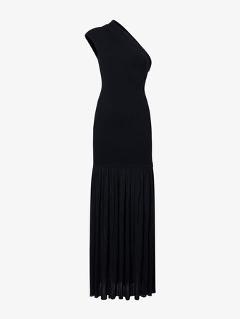 Proenza Schouler Still Life image of Cora Dress in Pleated Crepe Chiffon in BLACK