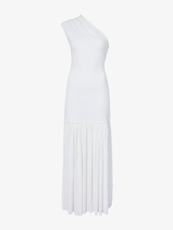 Proenza Schouler Still Life image of Cora Dress in Pleated Crepe Chiffon in IVORY